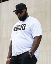 Big Man Street Fashion Handmade Original Graffiti Short Sleeve T-Shirt Shorts Suit